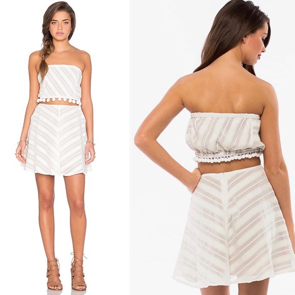 For Love & Lemons Chevron Mini Skirt S EUC - Picture 1 of 9